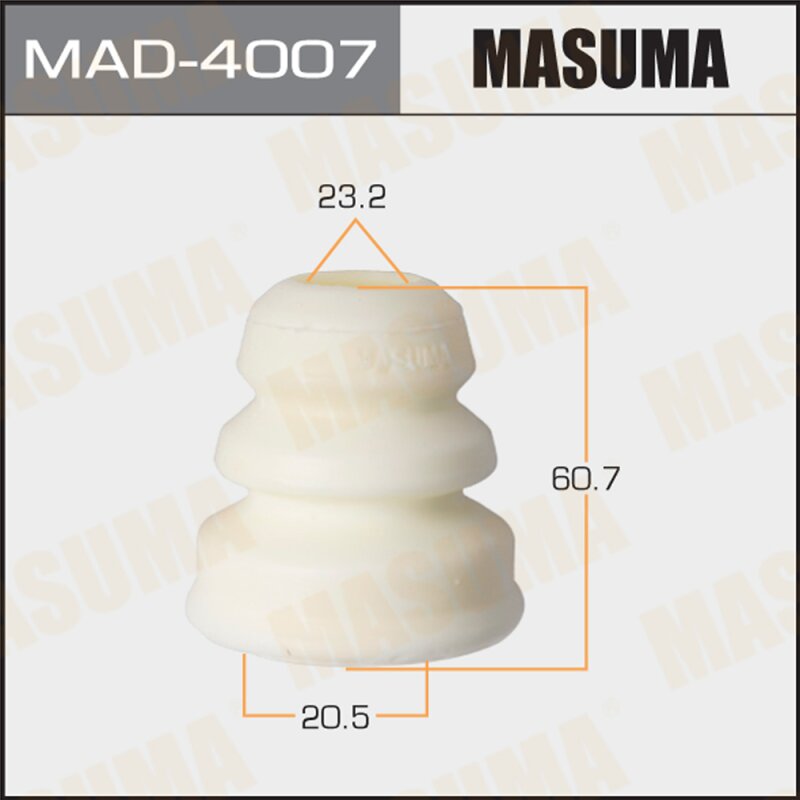 Отбойник амортизаторов MASUMA, 20.5x23.2x60.7, MAZDA 6, MAZDA 6 WAGON / GJ#, GY#
Отбойник амортизаторов MASUMA, 20.5x23.2x60.7, MAZDA 6, MAZDA 6 WAGON / GJ#, GY#