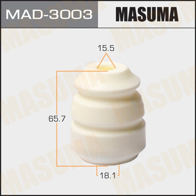 Отбойник амортизаторов MASUMA, 18.1x15.5x65.7, GALANT / DJ1A, DM1A rear
Отбойник амортизаторов MASUMA, 18.1x15.5x65.7, GALANT / DJ1A, DM1A rear