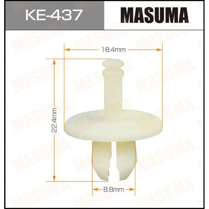 Клипса крепежная MASUMA KE-437 (OEM 07147213303)
Клипса крепежная MASUMA KE-437 (OEM 07147213303)