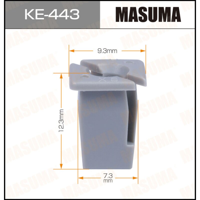 Клипса крепежная MASUMA KE-443 (OEM 51717154520) (стоимость за упаковку 50 шт
Клипса крепежная MASUMA KE-443 (OEM 51717154520) (стоимость за упаковку 50 шт