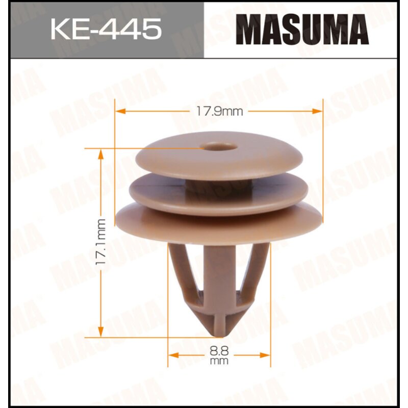 Клипса крепежная MASUMA KE-445 (OEM 07147133419)
Клипса крепежная MASUMA KE-445 (OEM 07147133419)