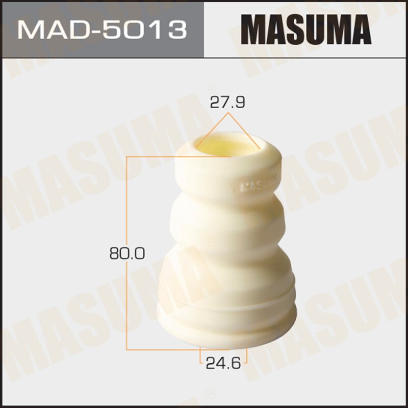 Отбойник амортизаторов MASUMA, 24.6x27.9x80, CIVIC 12
Отбойник амортизаторов MASUMA, 24.6x27.9x80, CIVIC 12
