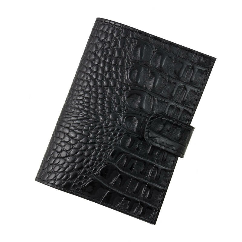 Бумажник водительский Premier с отделением для карт (3 кармана), из черной натуральной кожи (кайман), с хлястиком, арт. О-72 (№126, Черный
Бумажник водительский Premier с отделением для карт (3 кармана), из черной натуральной кожи (кайман), с хлястиком, арт. О-72 (№126, Черный