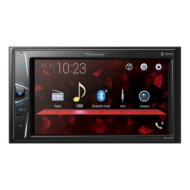 Мультимедийный центр Pioneer DMH-G221BT, 2 DIN, USB/AUX/Bluetooth, 4х50Вт, с камерой заднего вида, синяя подсветка
Мультимедийный центр Pioneer DMH-G221BT, 2 DIN, USB/AUX/Bluetooth, 4х50Вт, с камерой заднего вида, синяя подсветка