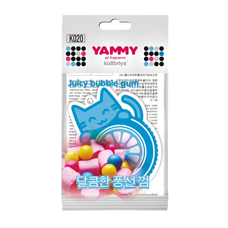 Ароматизатор подвес. Yammy картон с пропиткой Котик "Bubble Gum
Ароматизатор подвес. Yammy картон с пропиткой Котик "Bubble Gum