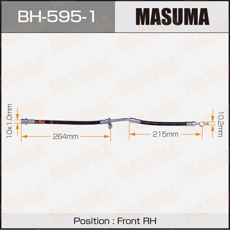 Шланг тормозной MASUMA T- /front/ RACTIS, IST / NCP120, NCP110 RH
Шланг тормозной MASUMA T- /front/ RACTIS, IST / NCP120, NCP110 RH