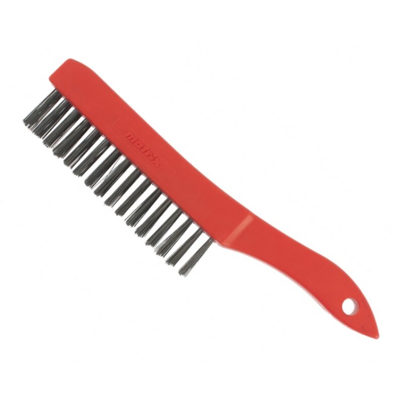 Щетка металлическая зачистная с Пластмассовой ручкой (закаленная щетина) 4-рядная
Щетка металлическая зачистная с Пластмассовой ручкой (закаленная щетина) 4-рядная