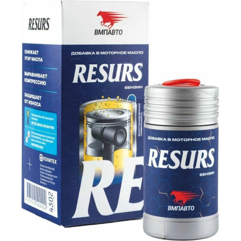 Присадка в масло Resurs Universal, флакон 50гр
Присадка в масло Resurs Universal, флакон 50гр