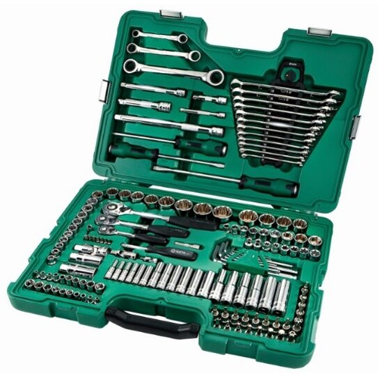 Набор инструментов SATA, под размеры 1/2", 1/4" и 3/8", комплект 150 предметов, арт. 09510 (New
Набор инструментов SATA, под размеры 1/2", 1/4" и 3/8", комплект 150 предметов, арт. 09510 (New