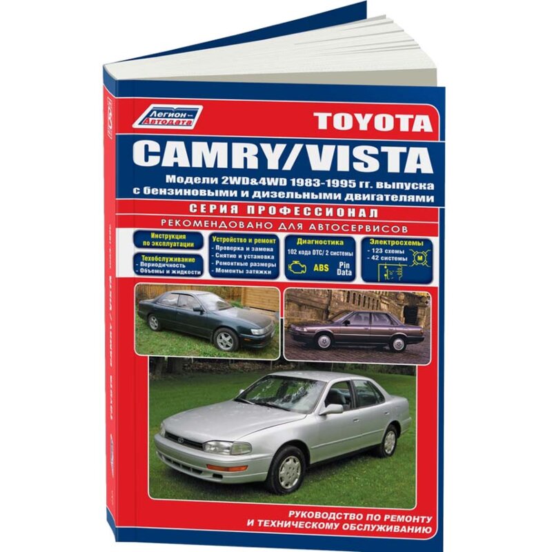 Руководство по эксплуатации, техническому обслуживанию и ремонту TOYOTA CAMRY, TOYOTA VISTA (1983-1995 гг.), с бензиновым двигателем
Руководство по эксплуатации, техническому обслуживанию и ремонту TOYOTA CAMRY, TOYOTA VISTA (1983-1995 гг.), с бензиновым двигателем