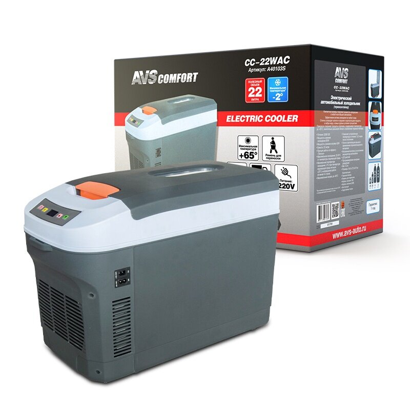 Автохолодильник AVS CC-22WAC, объем 22л, размер 500x276x370мм, 12В/24В/220В
Автохолодильник AVS CC-22WAC, объем 22л, размер 500x276x370мм, 12В/24В/220В