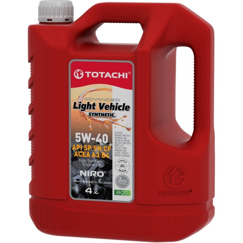 Масло моторное Totachi NIRO LV 5w40 синтетическое, SN/CF, ACEA A3/B4, универсальное, 4л, арт. 4589904523540
Масло моторное Totachi NIRO LV 5w40 синтетическое, SN/CF, ACEA A3/B4, универсальное, 4л, арт. 4589904523540
