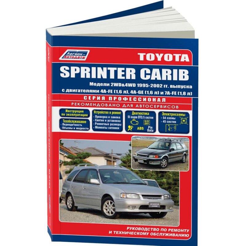 Руководство по эксплуатации, техническому обслуживанию и ремонту TOYOTA CARIB (1995-2001 гг.), с бензиновым двигателем
Руководство по эксплуатации, техническому обслуживанию и ремонту TOYOTA CARIB (1995-2001 гг.), с бензиновым двигателем