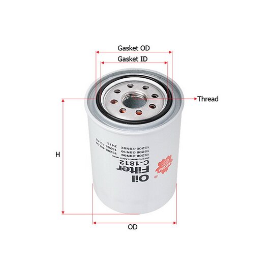 Фильтр масляный "Sakura" C-226 (1/25
Фильтр масляный "Sakura" C-226 (1/25