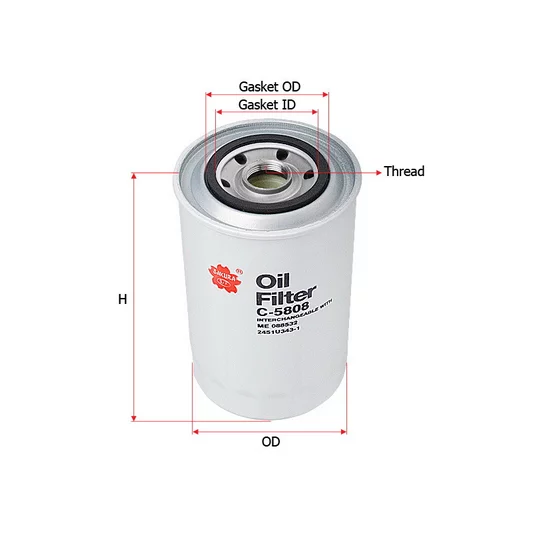 Фильтр масляный Sakura C-311
Фильтр масляный Sakura C-311