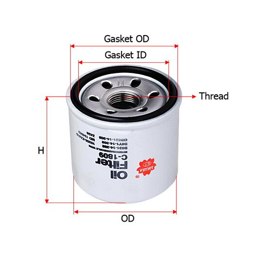 Фильтр масляный "Sakura" C-901 (1/50)
Фильтр масляный "Sakura" C-901 (1/50)