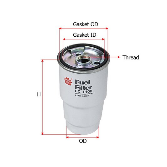 Фильтр топливный "SAKURA" // FC-184
Фильтр топливный "SAKURA" // FC-184