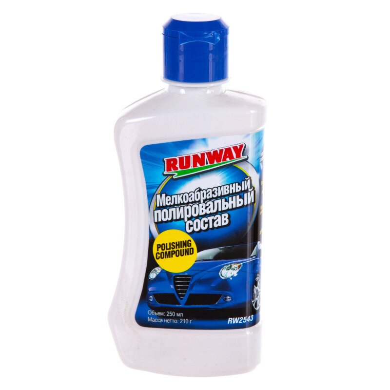 Полироль кузова Runway Polishing Compound, мелкоабразивный, для очищения и восстановления лакокрасочного покрытия, бутылка 250мл, арт. RW2543
Полироль кузова Runway Polishing Compound, мелкоабразивный, для очищения и восстановления лакокрасочного покрытия, бутылка 250мл, арт. RW2543