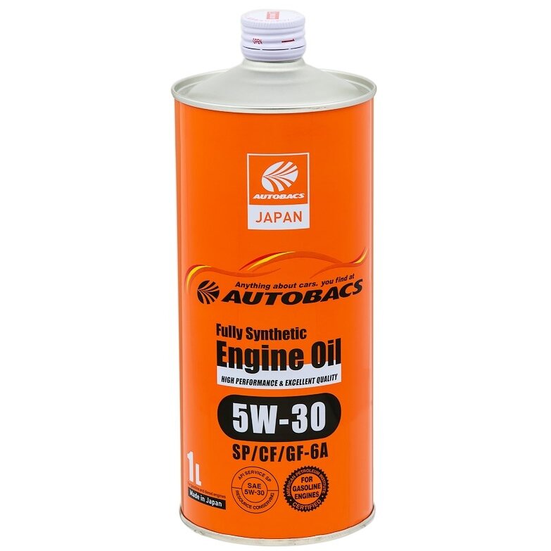 Масло моторное Autobacs Engine Oil 5w30 синтетическое, SN/CF/GF-5, универсальное, 1л, арт. A01508400
Масло моторное Autobacs Engine Oil 5w30 синтетическое, SN/CF/GF-5, универсальное, 1л, арт. A01508400