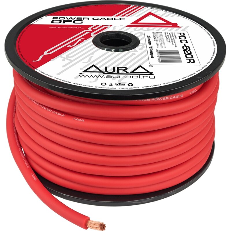 Силовой кабель Aura PCС-520R с сечением 20мм2 (4AWG), в катушке
Силовой кабель Aura PCС-520R с сечением 20мм2 (4AWG), в катушке