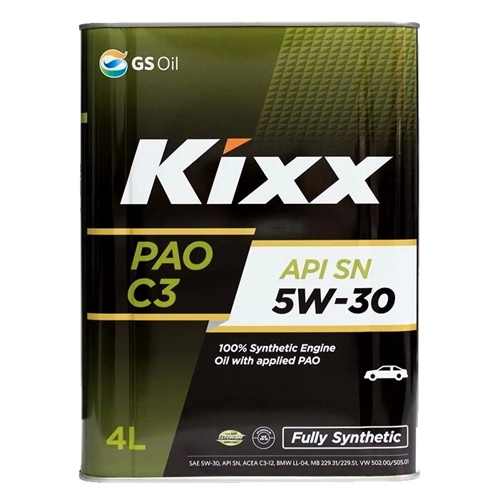 Масло моторное Kixx PAO 5W30 синтетическое, SN, ACEA C3, универсальное, 4л, арт. L209144TE1
Масло моторное Kixx PAO 5W30 синтетическое, SN, ACEA C3, универсальное, 4л, арт. L209144TE1