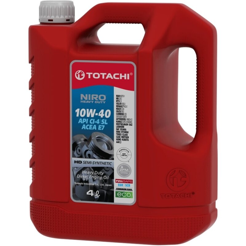 Масло моторное TOTACHI Niro HD 10w40 полусинтетическое, SL/CI-4, ACEA A3/B4/E7, универсальное, 4л
Масло моторное TOTACHI Niro HD 10w40 полусинтетическое, SL/CI-4, ACEA A3/B4/E7, универсальное, 4л