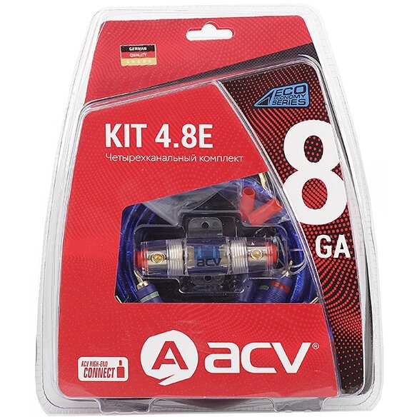 Комплект проводов 4-кан усил-ля ACV KIT4.8E, 8AWG
Комплект проводов 4-кан усил-ля ACV KIT4.8E, 8AWG