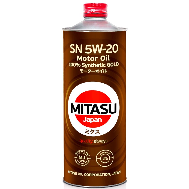Масло моторное Mitasu Gold 5w20 синтетическое, SN/GF-5, для бензинового двигателя, 1л, арт. MJ-100/1
Масло моторное Mitasu Gold 5w20 синтетическое, SN/GF-5, для бензинового двигателя, 1л, арт. MJ-100/1