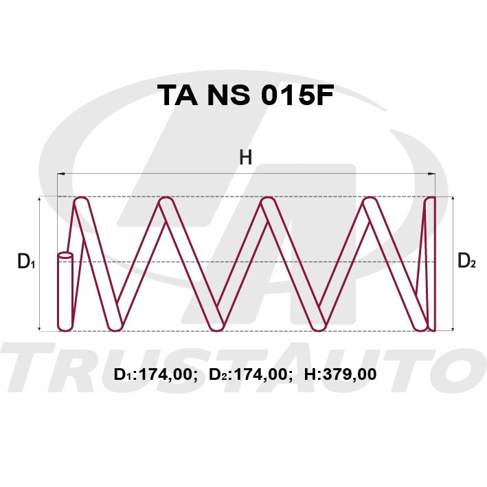 Пружина подвески TrustAuto усиленная, арт. TANS015F
Пружина подвески TrustAuto усиленная, арт. TANS015F