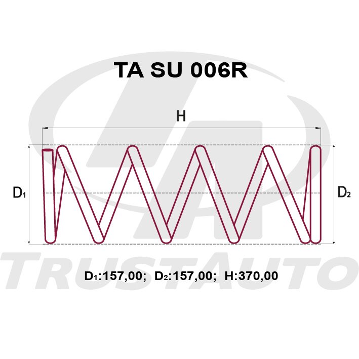 Пружина подвески TrustAuto усиленная, арт. TASU006R
Пружина подвески TrustAuto усиленная, арт. TASU006R