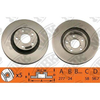 Тормозной диск NiBk, арт. RN1010
Тормозной диск NiBk, арт. RN1010