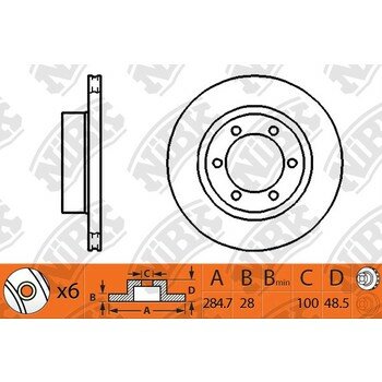 Тормозной диск NiBk, арт. RN1304
Тормозной диск NiBk, арт. RN1304