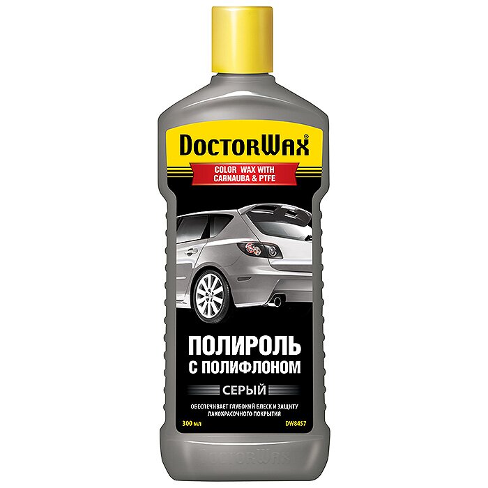 Полироль кузова DoctorWax Color Wax With Carnauba & PTFE, защитный, с тефлоном и воском карнауба, для серых автомобилей, бутылка 300мл, арт. DW8457
Полироль кузова DoctorWax Color Wax With Carnauba & PTFE, защитный, с тефлоном и воском карнауба, для серых автомобилей, бутылка 300мл, арт. DW8457