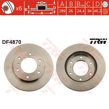 Тормозной диск TRW, арт. DF4870
Тормозной диск TRW, арт. DF4870