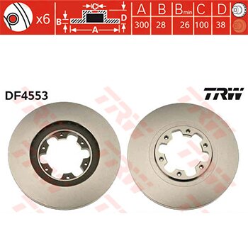 Тормозной диск TRW, арт. DF4553
Тормозной диск TRW, арт. DF4553
