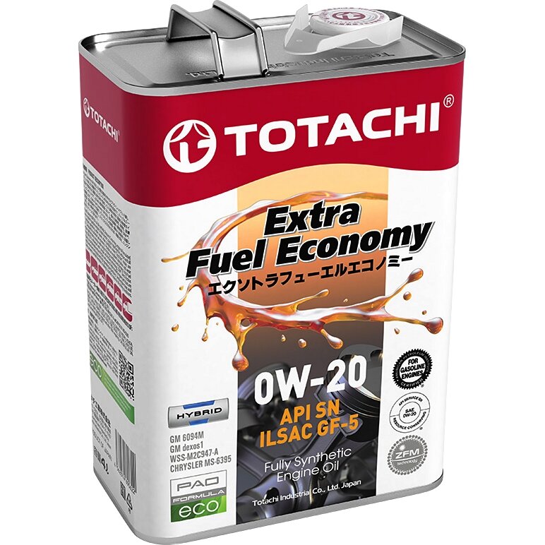 Масло моторное TOTACHI Extra Fuel 0w20 синтетическое, SN/GF-5, для бензинового двигателя, 4л
Масло моторное TOTACHI Extra Fuel 0w20 синтетическое, SN/GF-5, для бензинового двигателя, 4л