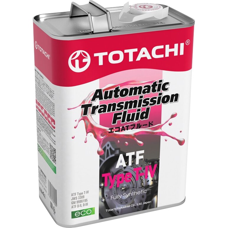 Масло трансмиссионное TOTACHI ATF Type T-IV синтетическое, 4л
Масло трансмиссионное TOTACHI ATF Type T-IV синтетическое, 4л