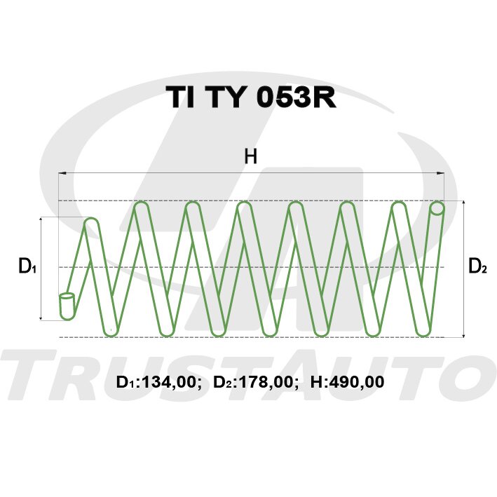 Пружина подвески TrustAuto для лифта (2" / 50мм), арт. TITY053R
Пружина подвески TrustAuto для лифта (2" / 50мм), арт. TITY053R
