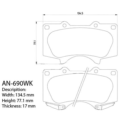 Колодки тормозные Akebono дисковые, арт. AN-690WK
Колодки тормозные Akebono дисковые, арт. AN-690WK