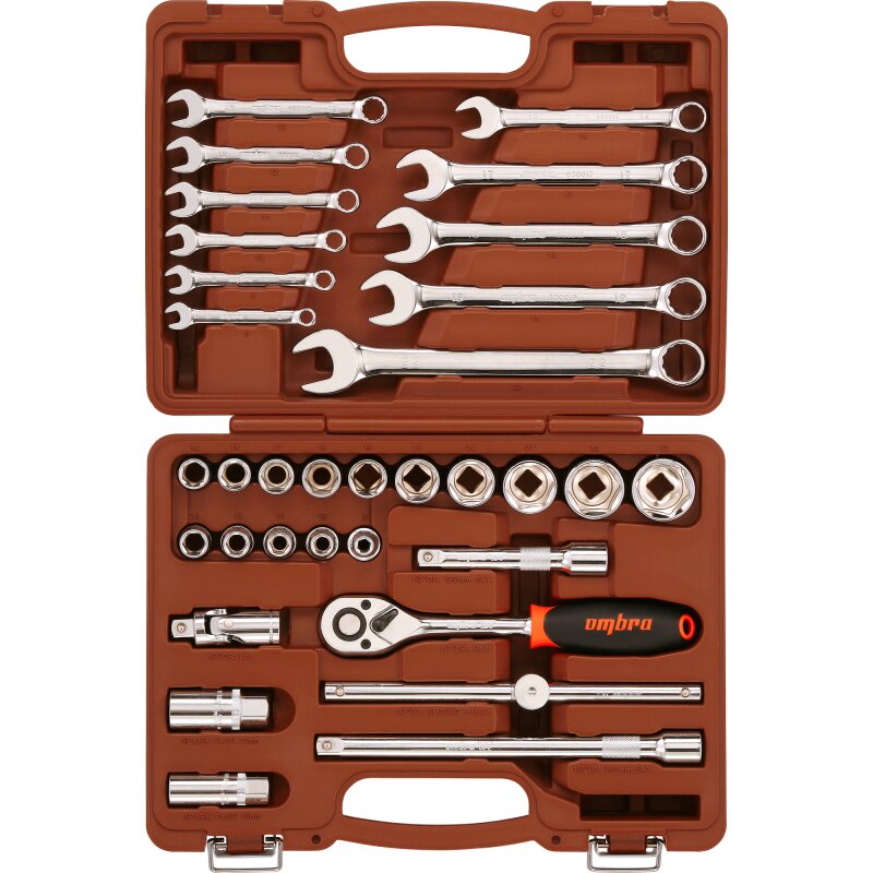 Набор инструментов Ombra, под размер 1/2", комплект 33 предмета, арт. 55516
Набор инструментов Ombra, под размер 1/2", комплект 33 предмета, арт. 55516