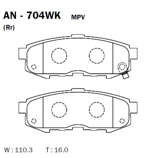 Колодки тормозные Akebono дисковые, арт. AN-704WK
Колодки тормозные Akebono дисковые, арт. AN-704WK