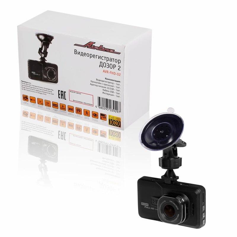 Видеорегистратор автомобильный AIRLINE ДОЗОР 2, 3Мп, 1920x1080, 12/24В, обзор 170°, экран 3", G-сенсор (датчик удара), арт. AVR-FHD-02
Видеорегистратор автомобильный AIRLINE ДОЗОР 2, 3Мп, 1920x1080, 12/24В, обзор 170°, экран 3", G-сенсор (датчик удара), арт. AVR-FHD-02