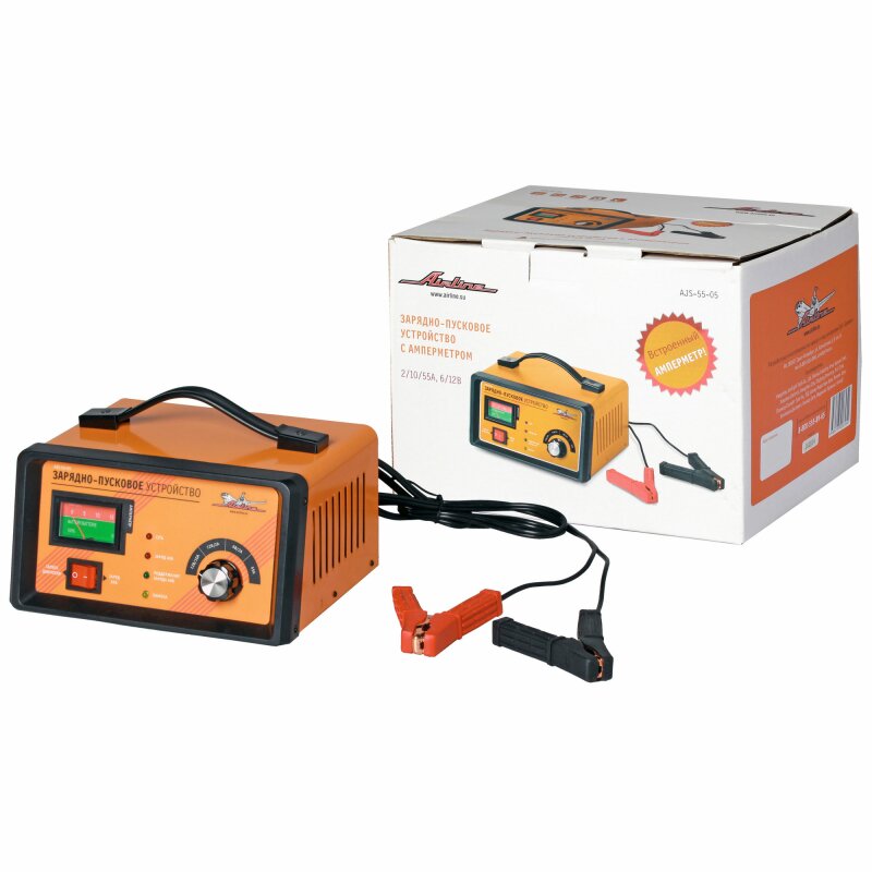 Зарядно-пусковое устройство AIRLINE AJS-55-05 трансформаторное, 2/10/55А, 6В/12В, с амперметром
Зарядно-пусковое устройство AIRLINE AJS-55-05 трансформаторное, 2/10/55А, 6В/12В, с амперметром