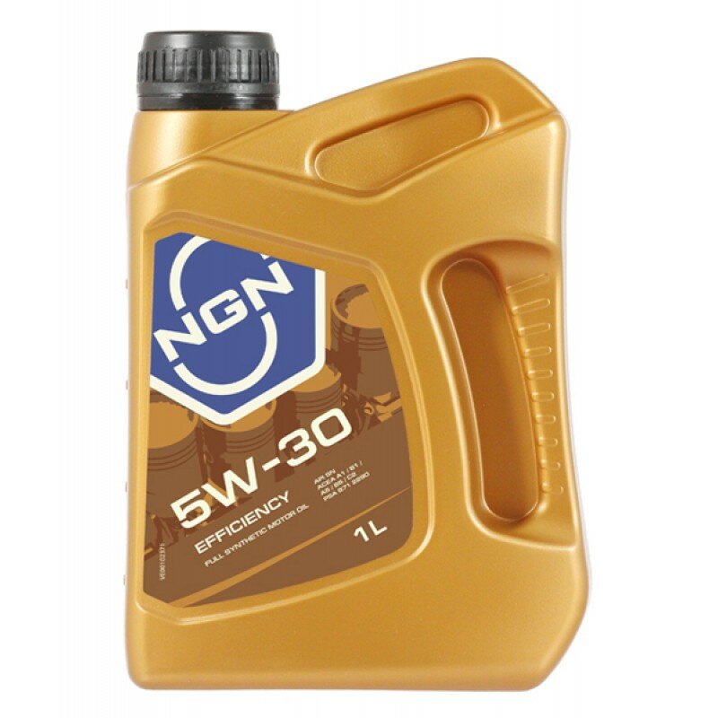 Масло моторное NGN EFFICIENCY 5w30 синтетическое, SN, ACEA A1/B1/A5/B5/C2, универсальное, 1л, арт. V172085649
Масло моторное NGN EFFICIENCY 5w30 синтетическое, SN, ACEA A1/B1/A5/B5/C2, универсальное, 1л, арт. V172085649