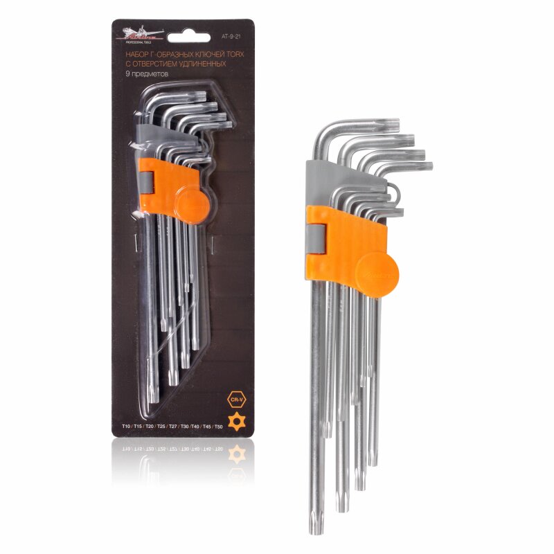 Набор ключей Airline TORX (T10-T50), удлиненные, комплект 9 предметов, арт. AT-9-21
Набор ключей Airline TORX (T10-T50), удлиненные, комплект 9 предметов, арт. AT-9-21