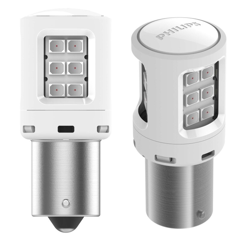 Лампа светодиодная Philips Ultinon P21W (BA15s, S25), 12В, 2.7Вт (соответствует 21Вт), 900К, красная, комплект 2 шт
Лампа светодиодная Philips Ultinon P21W (BA15s, S25), 12В, 2.7Вт (соответствует 21Вт), 900К, красная, комплект 2 шт