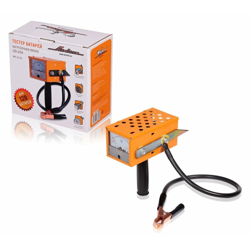 Вилка нагрузочная Airline диагностическая, 12В, до 190Ач, арт. ABT-12-02
Вилка нагрузочная Airline диагностическая, 12В, до 190Ач, арт. ABT-12-02