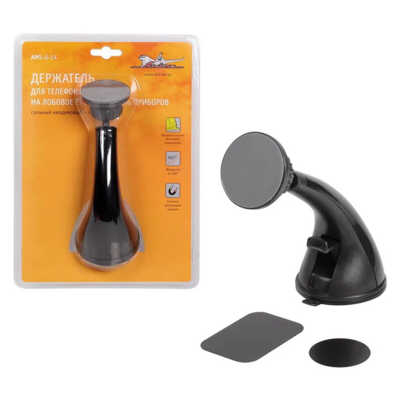 Держатель для телефона AIRLINE магнитный на лобовое стекло/панель приборов
Держатель для телефона AIRLINE магнитный на лобовое стекло/панель приборов