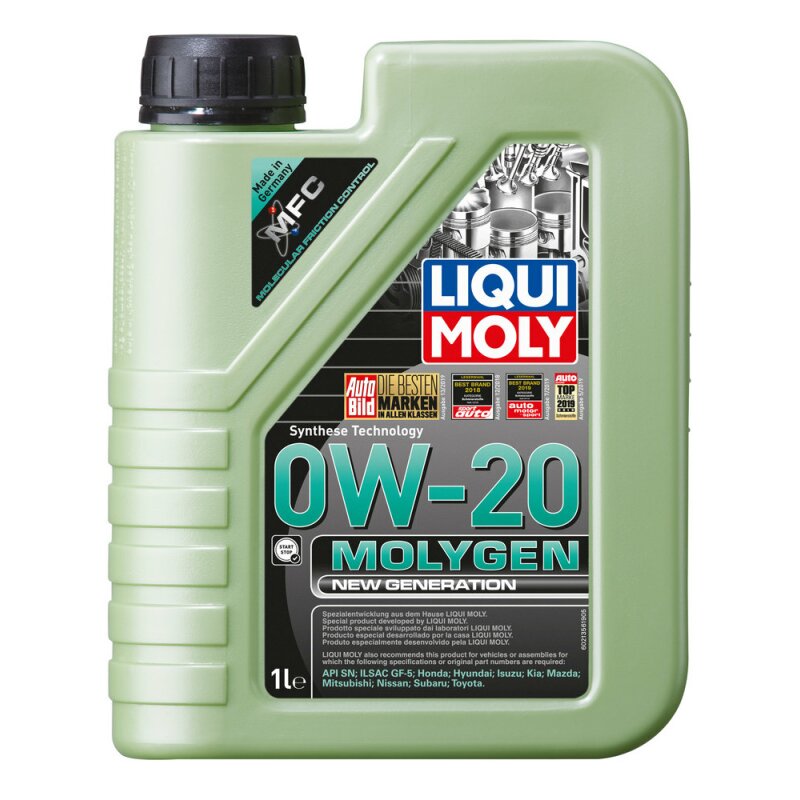 Масло моторное Liqui Moly Molygen New Generation 0w20 синтетическое, SP/GF-6A, для бензинового двигателя, 1л, арт. 21356
Масло моторное Liqui Moly Molygen New Generation 0w20 синтетическое, SP/GF-6A, для бензинового двигателя, 1л, арт. 21356