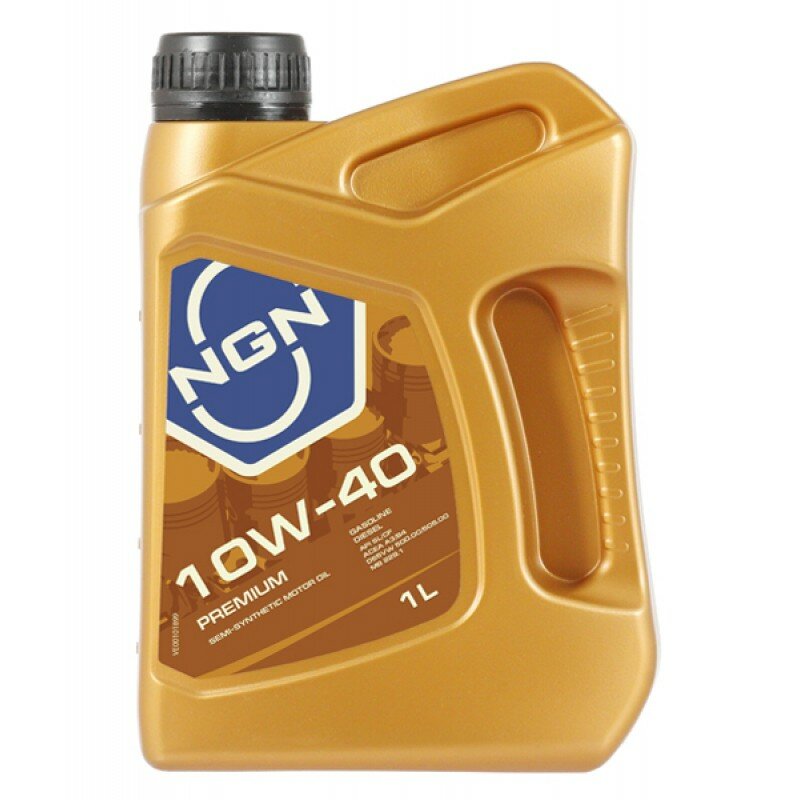 Масло моторное NGN PREMIUM 10w40 полусинтетическое, SL/CF, ACEA A3/B4, универсальное, 4л, арт. V172085306
Масло моторное NGN PREMIUM 10w40 полусинтетическое, SL/CF, ACEA A3/B4, универсальное, 4л, арт. V172085306